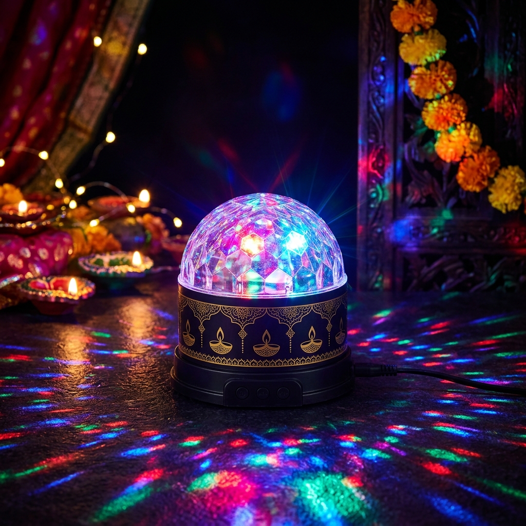 360° LED Crystal Rotating Light