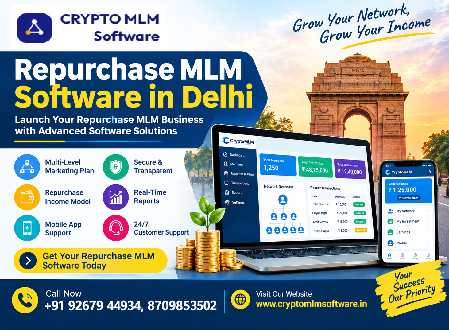 Repurchase MLM Software in Delhi