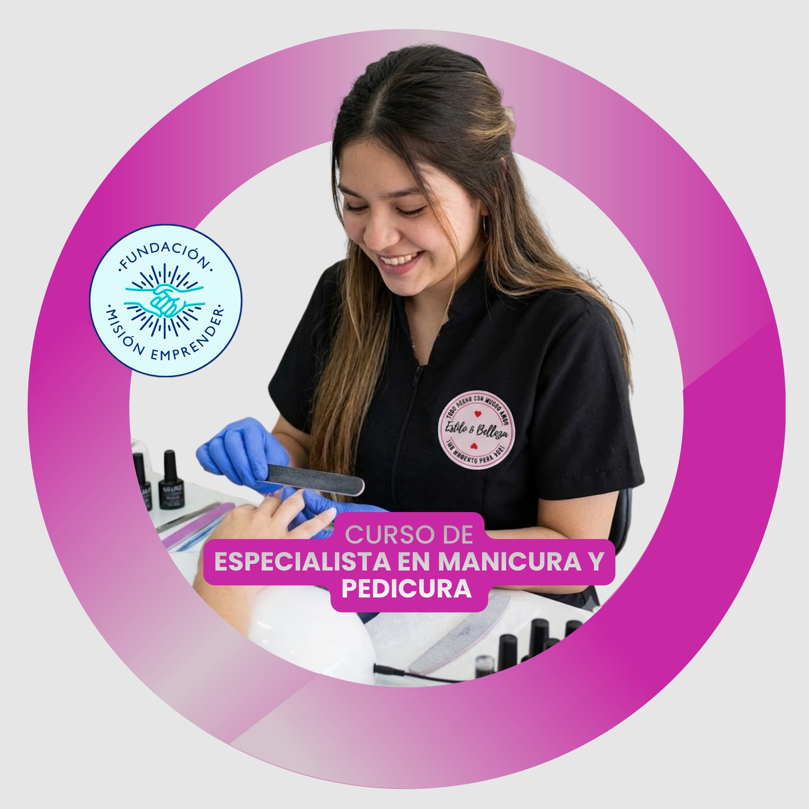 Flyer del curso Especialista en Manicura y Pedicura