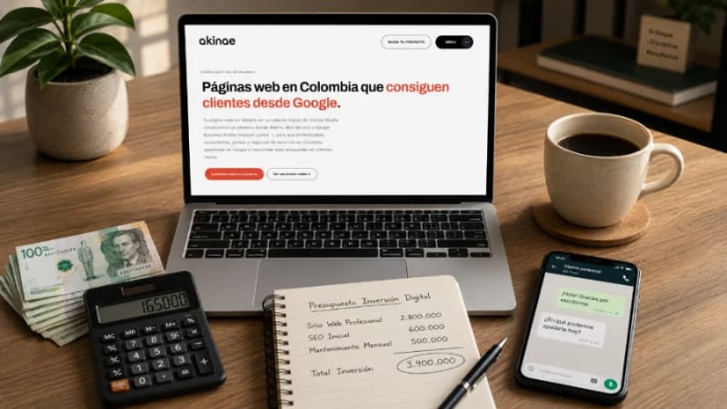 Guía: cuánto cuesta una página web en Colombia en 2026
