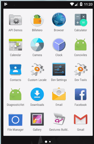Demo breve de la interfaz móvil