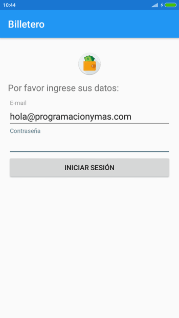 El primer paso es iniciar sesión