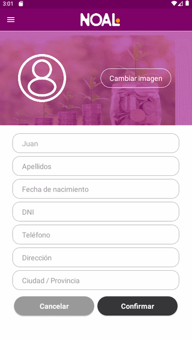 Cómo luce un DatePicker Dialog