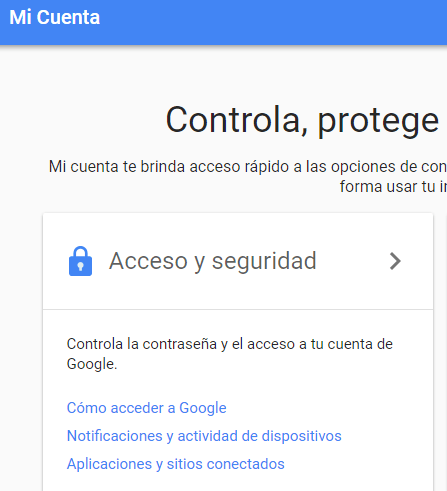 Acceso y seguridad en Gmail