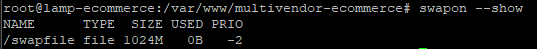 Confirmar memoria virtual de intercambio (swap)