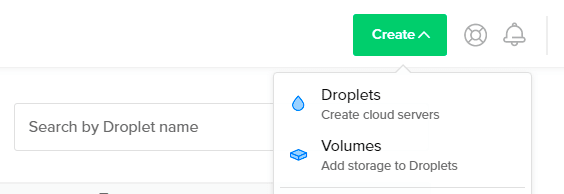Create my first droplet