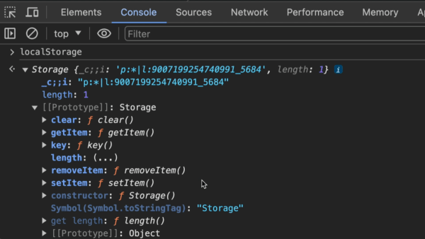 Objeto localStorage en el navegador