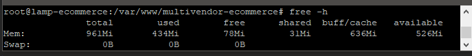 Memoria RAM disponible y swap