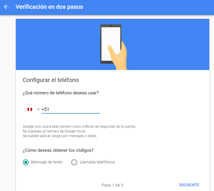 Verificación en 2 pasos