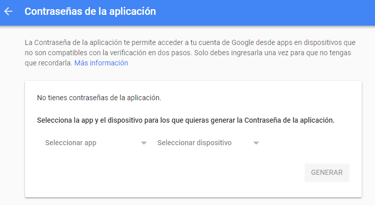 Autorizar a una app para usar la cuenta de Gmail