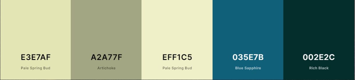 Secondary Colour Palette