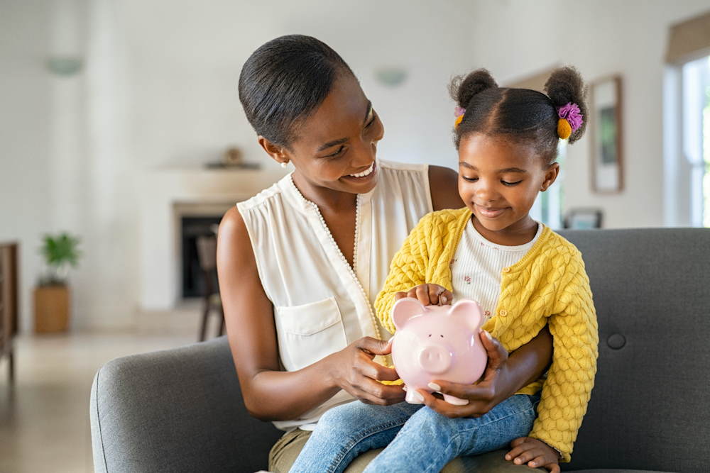 Teaching a kid save for grocery