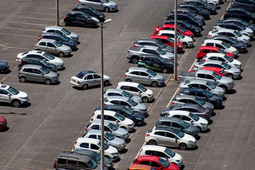 Cars on a parking lot