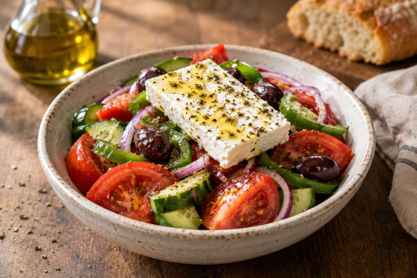 Greek Salad Recipe (Authentic Horiatiki)