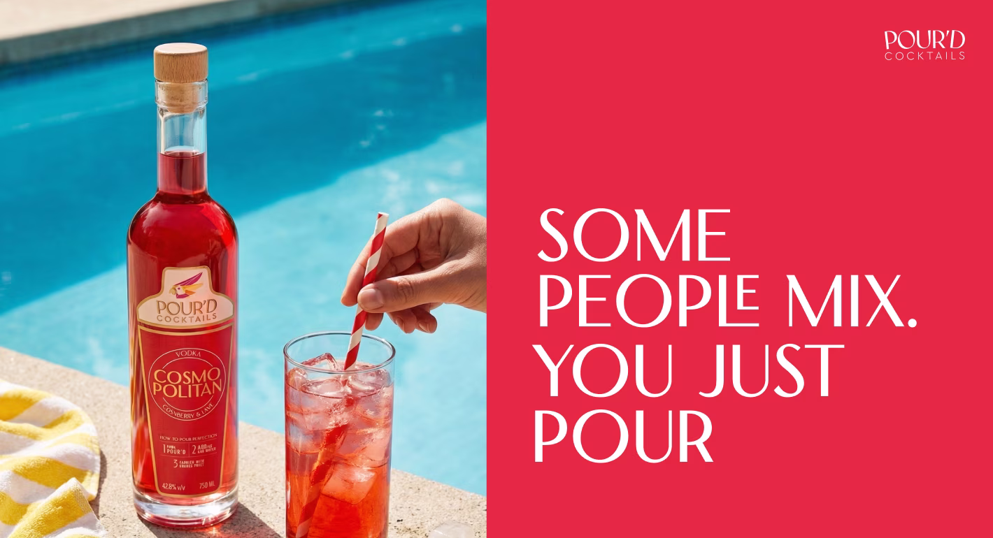 Pour'd Cocktails – Packaging showcase and product range