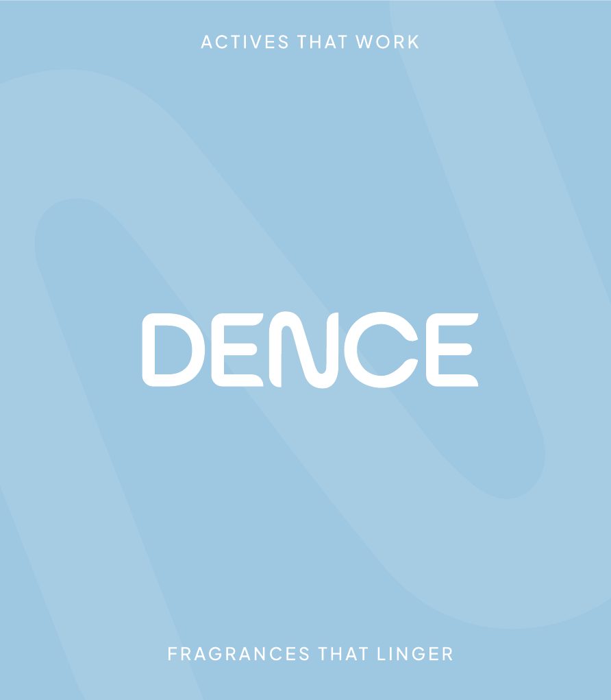 Dence wordmark and brand identity visual