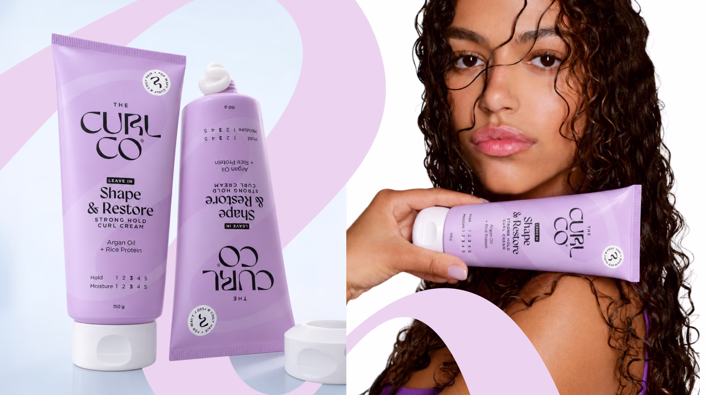 The Curl Co branding & packaging highlight