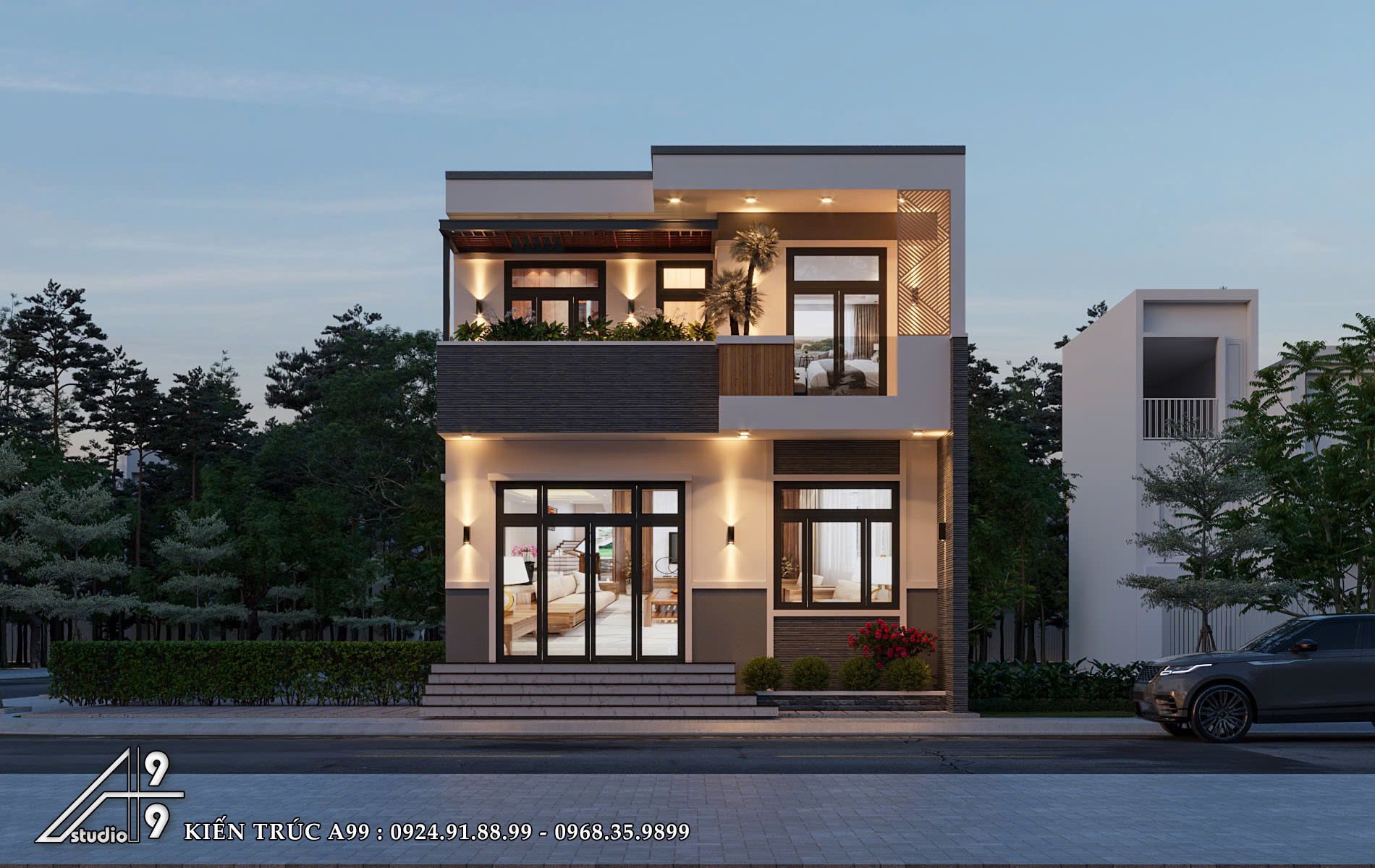 Nhà Phố 2 Tầng Mái Bằng - hình 2