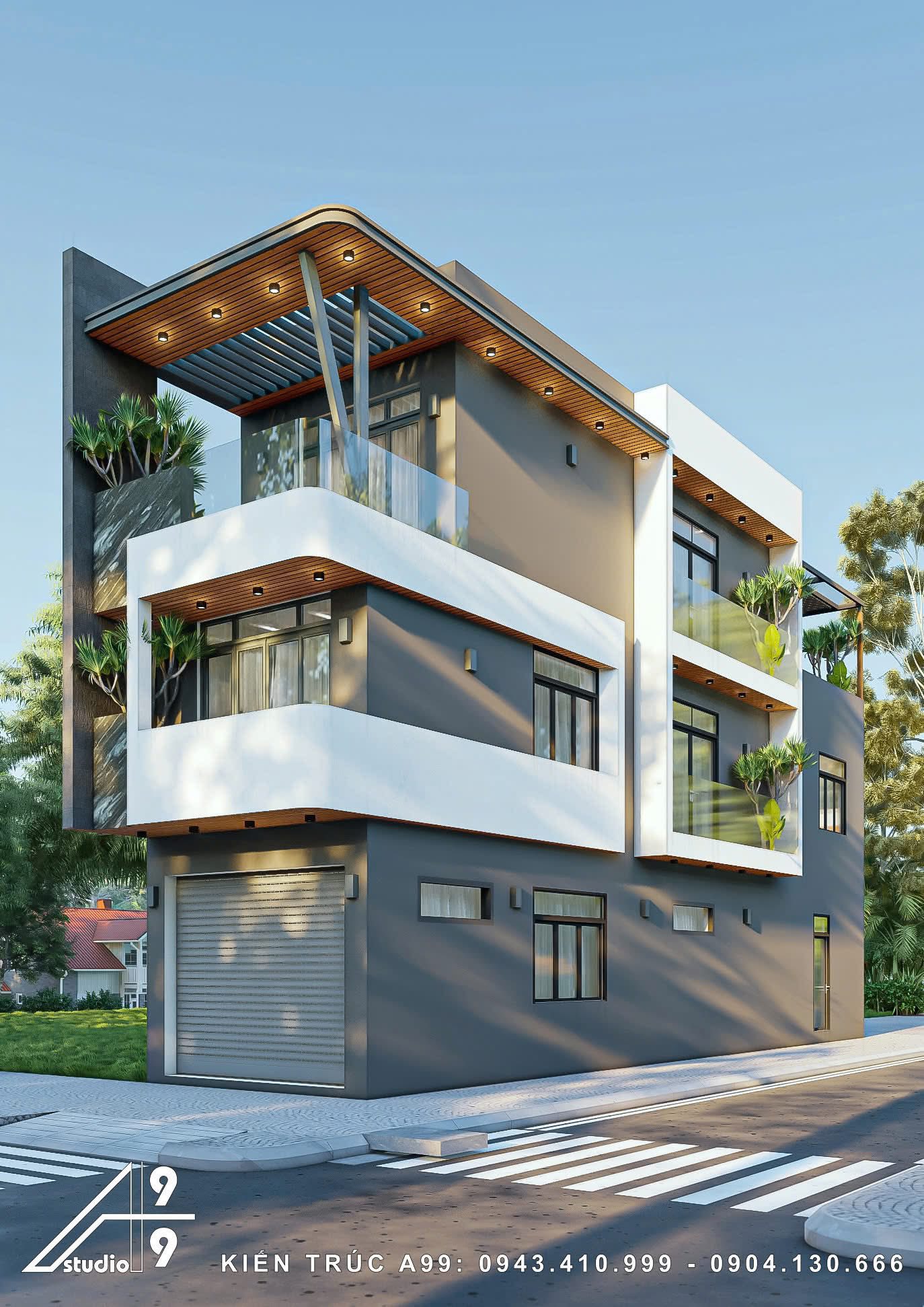Nhà Phố 4 Tầng Tối Giản - hình 3
