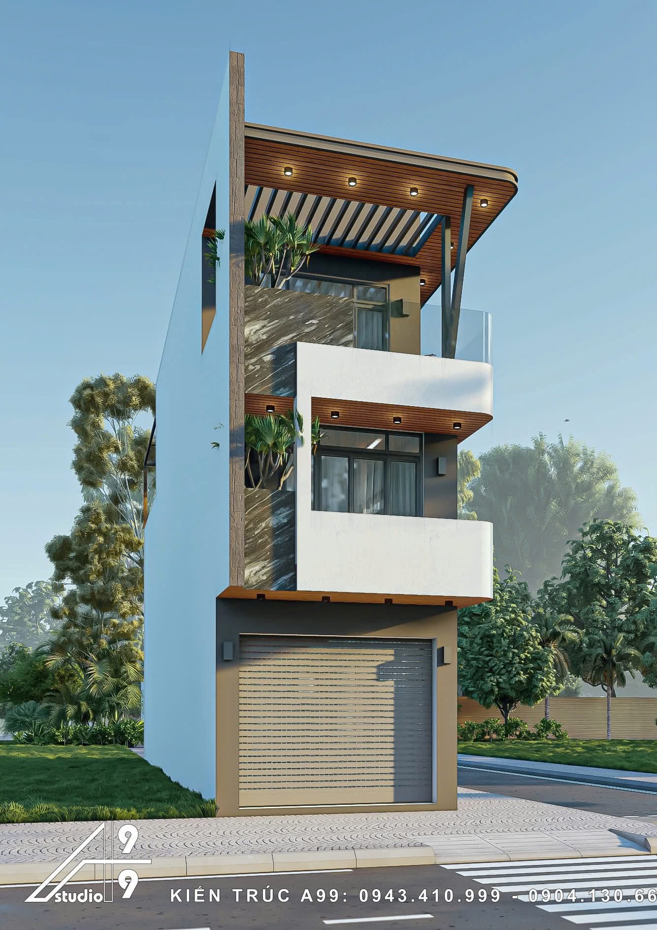 Nhà Phố 4 Tầng Tối Giản - hình 4