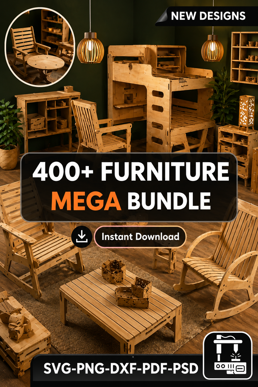 Furniture laser cut design preview