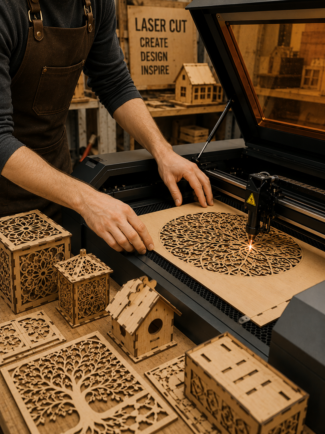 Laser cutting makers and designs from the LaserCutVault bundle