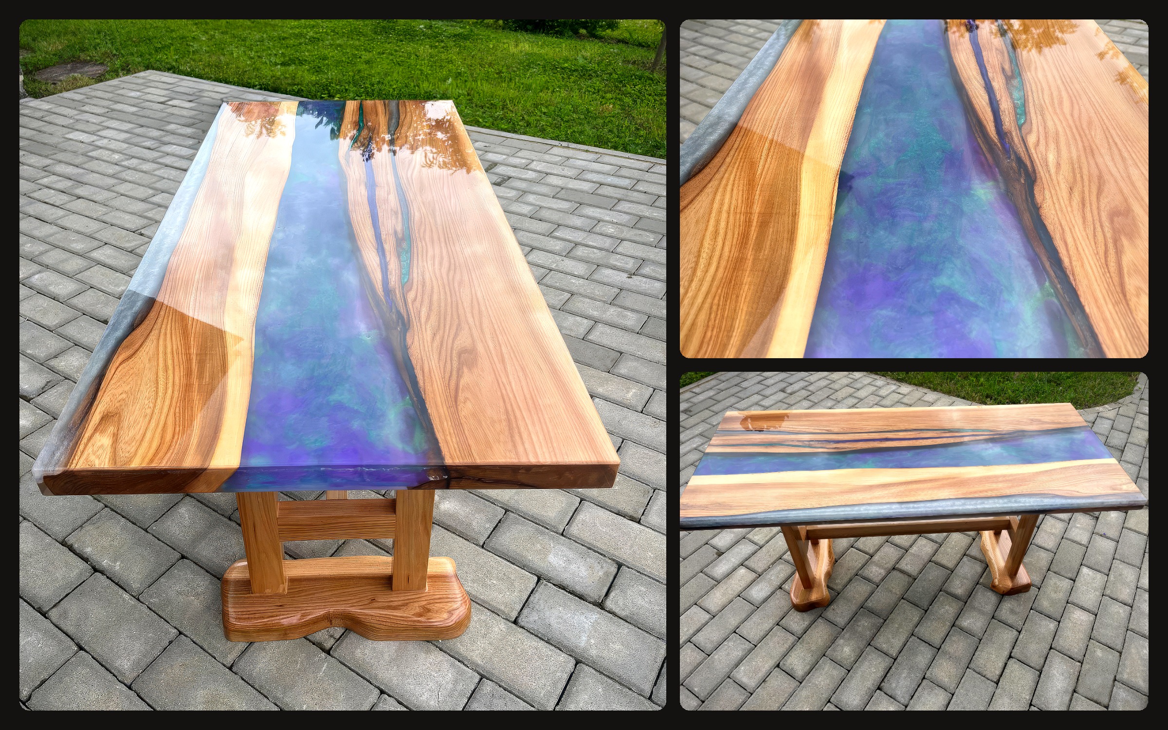 River table with epoxy resin