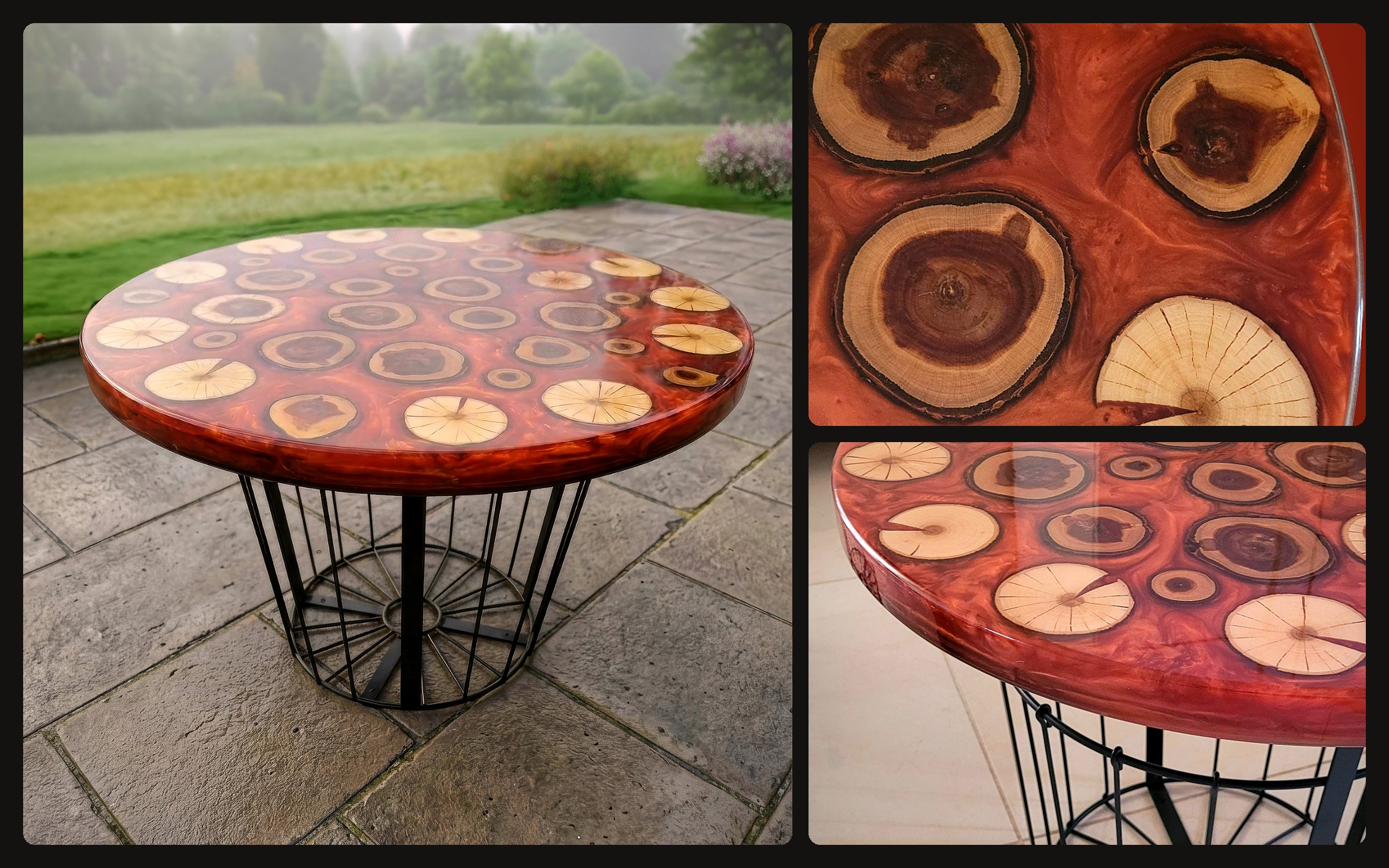 Modern epoxy coffee table
