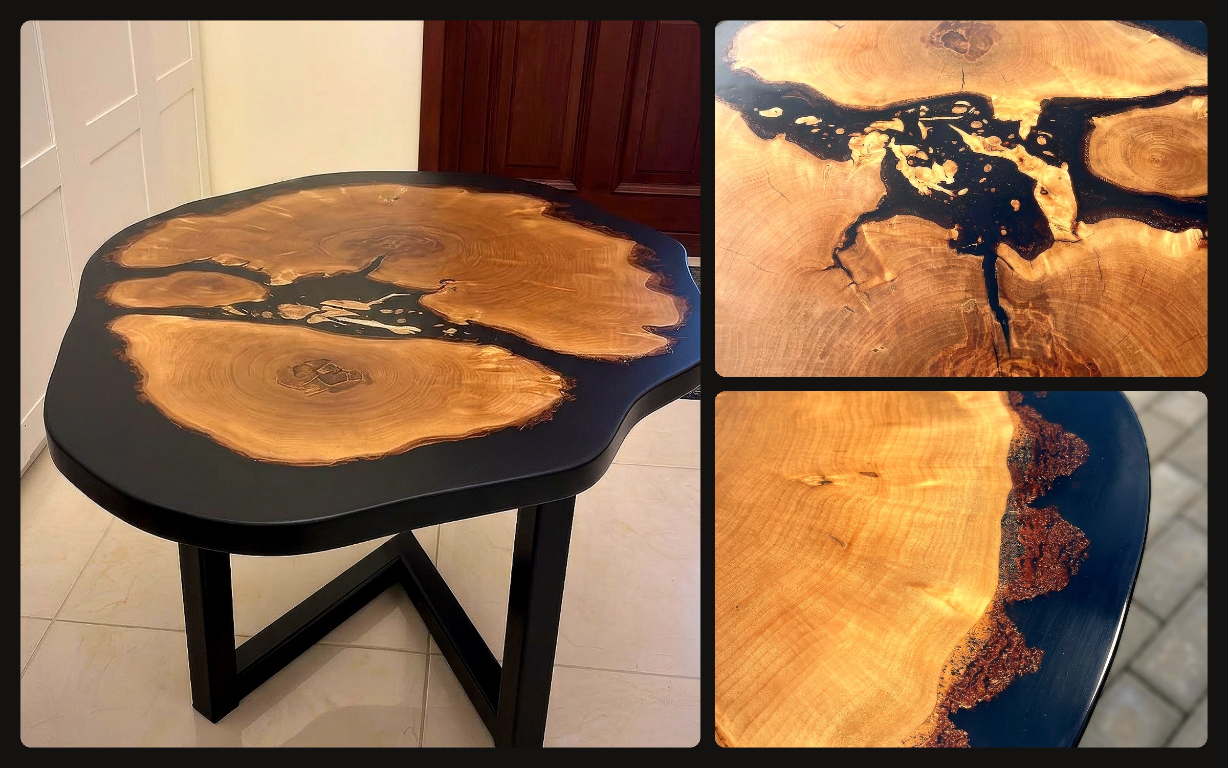 Custom epoxy dining table