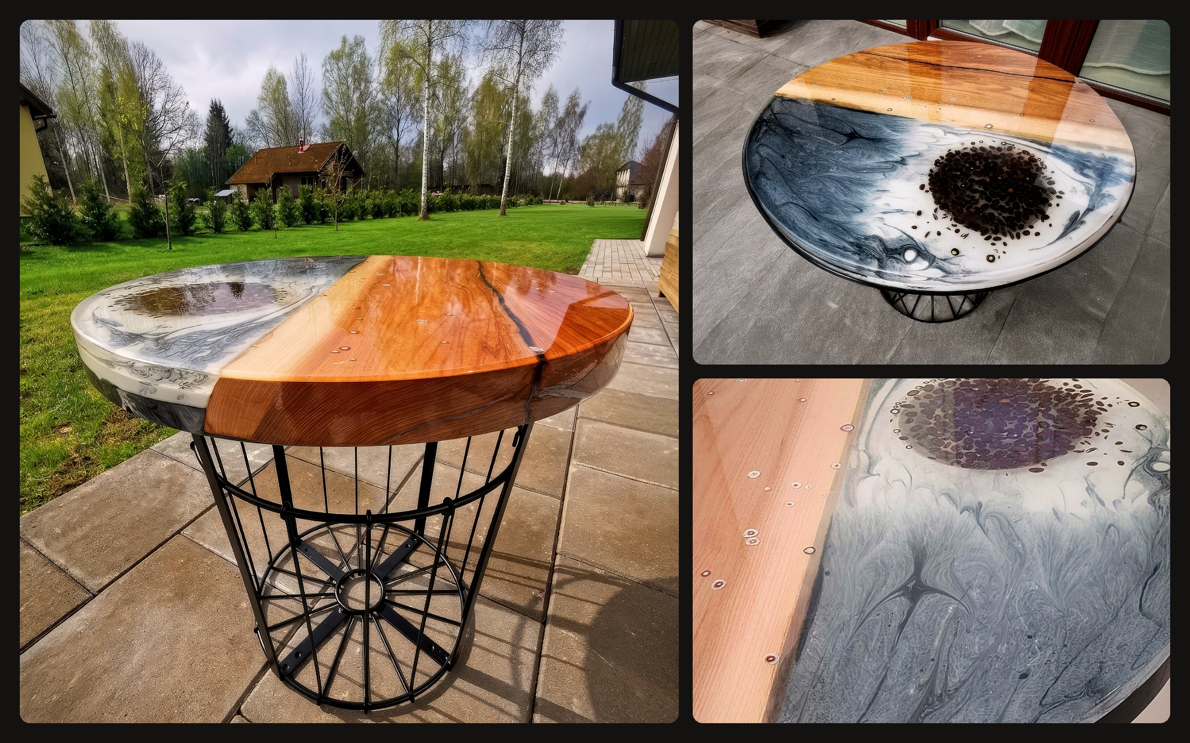 Live edge console table