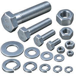GI Hex Bolt, Nut & Washer Set