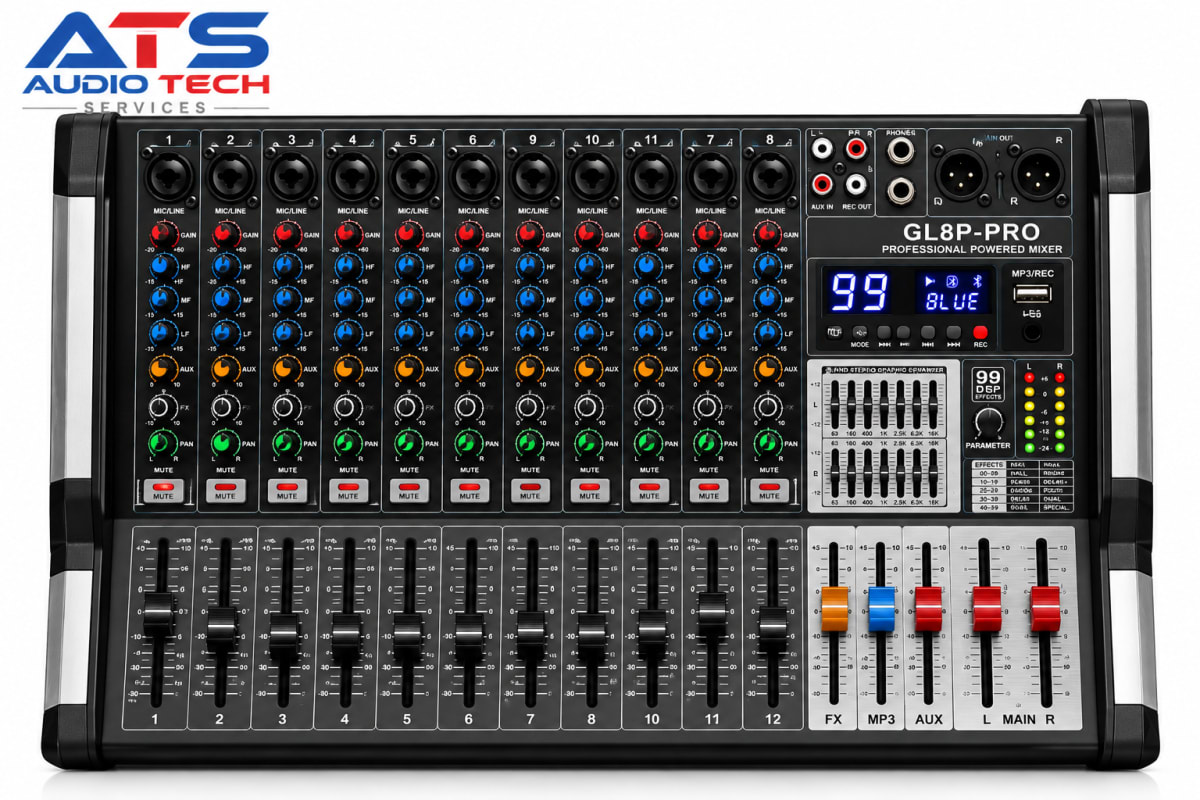 GL8P-PRO Professional Powered Mixer