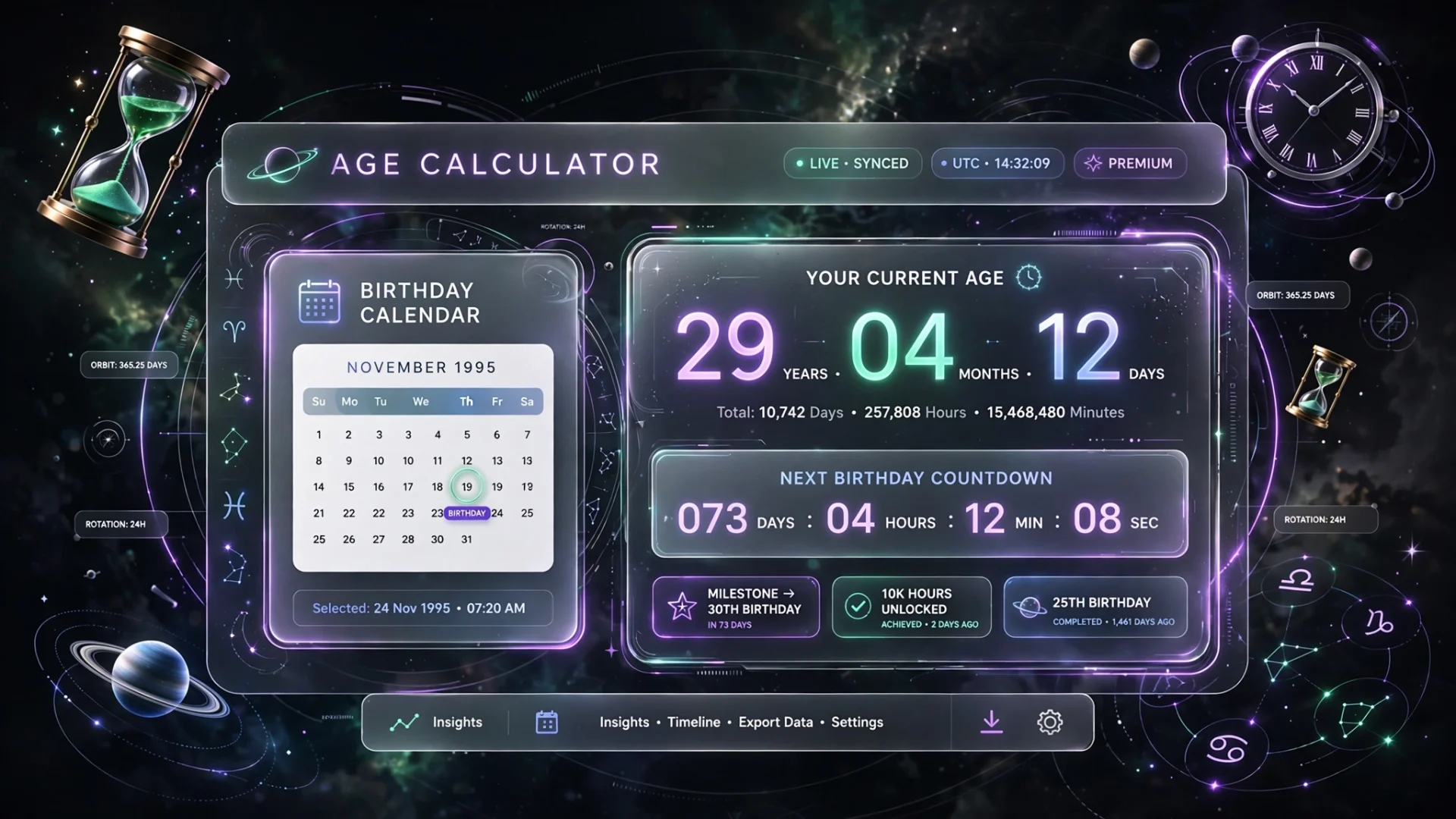Age Calculator: Calculate Your Exact Age, Birthday Countdown