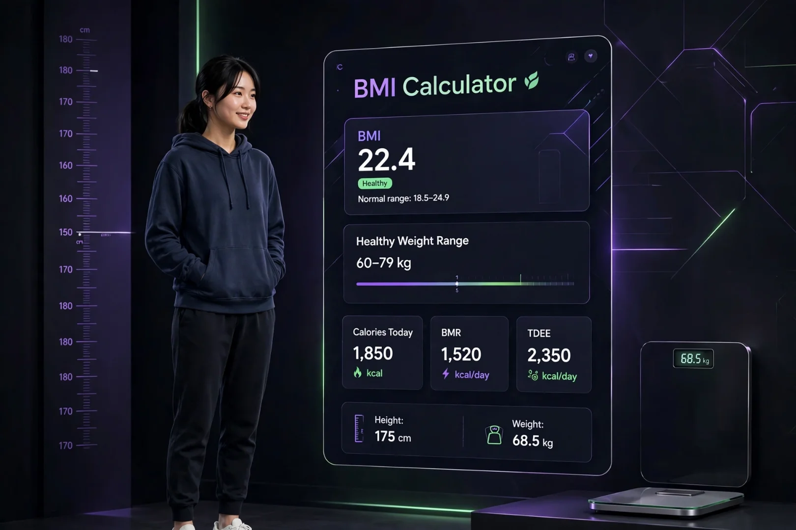 BMI Calculator – Calculate BMI, Healthy Weight, Calories & More