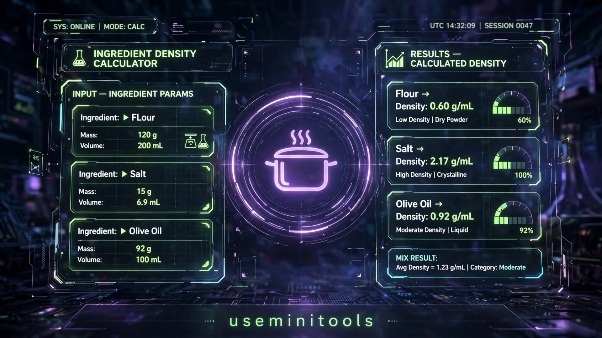 Cooking calculator