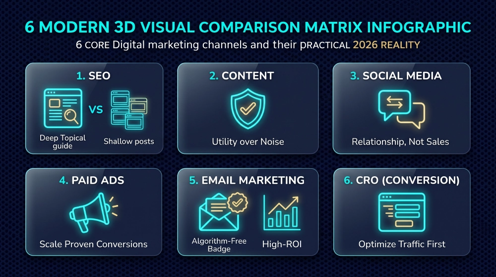 Core Digital Marketing Strategies, With What Actually Happens In Practice