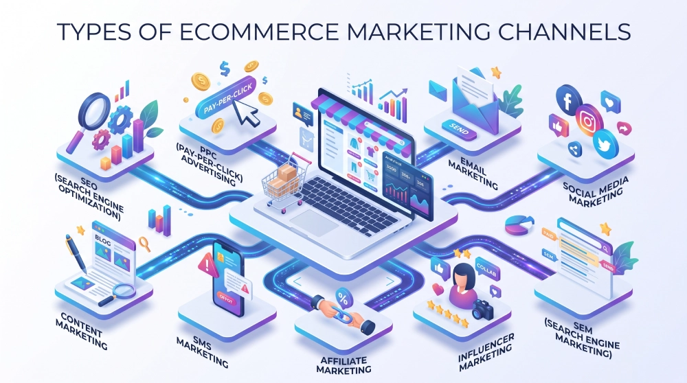 Types of Ecommerce Marketing Channels Types of Ecommerce Marketing Channels
