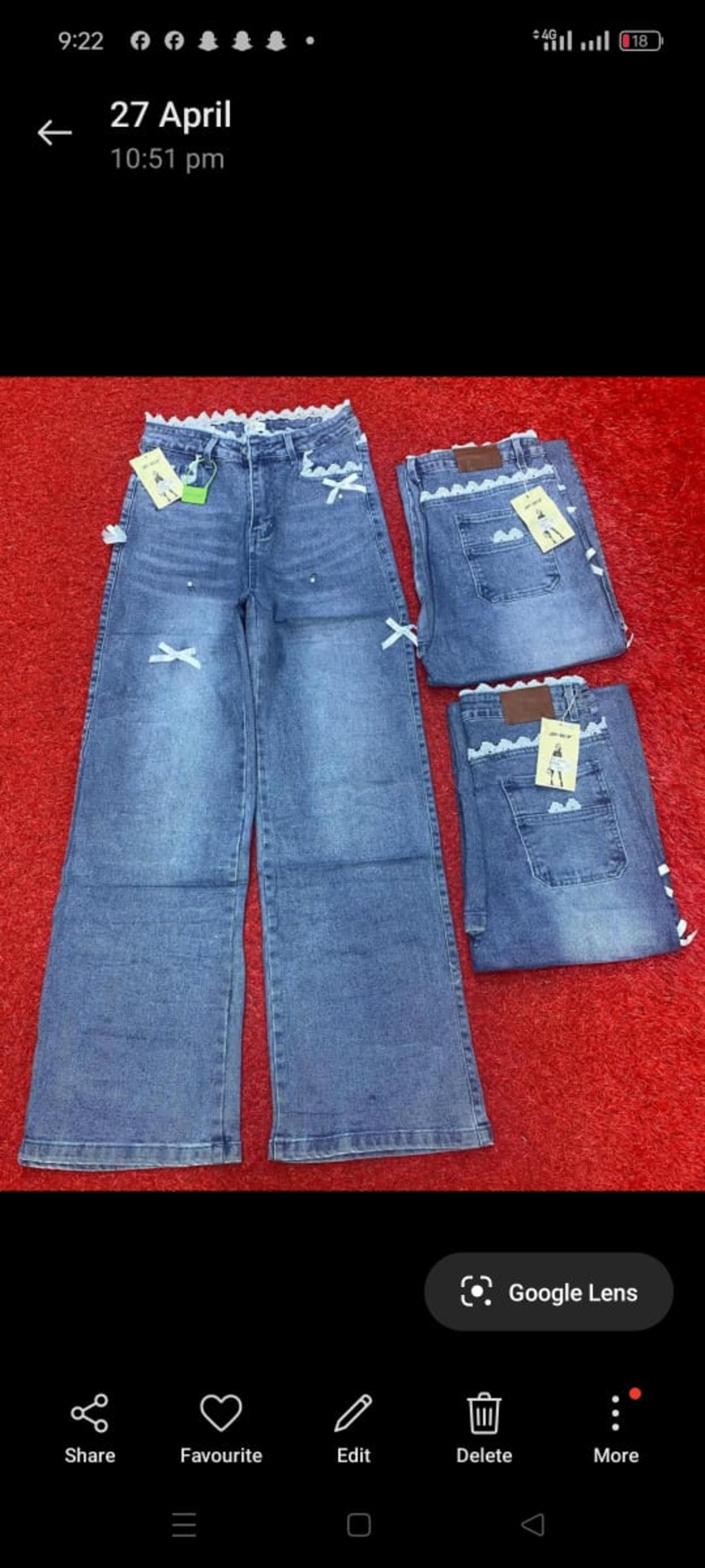 Luxury jeans trouser