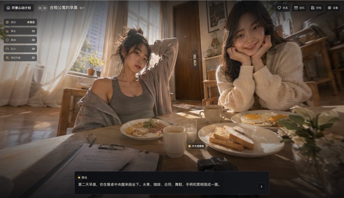 Cinematic Morning Apartment Game UI AI image template preview