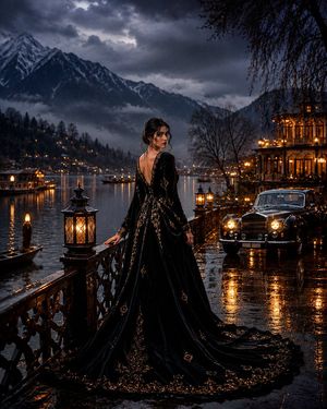 Kashmir Luxury Rain Masterpiece AI image template preview