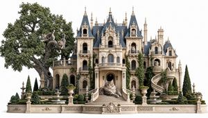 Gothic Cat Château AI image template preview