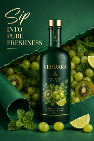 Luxury Emerald Green Product Photography AI image template preview