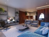 Thumbnail: Living room with integrated kitchen