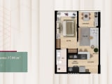 Thumbnail: Floor plan - 37.06m² apartment, 1 bedroom (Unit 7)