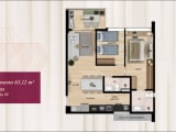 Thumbnail: Floor plan - 65.12m² apartment, 2 bedrooms (Unit 10)