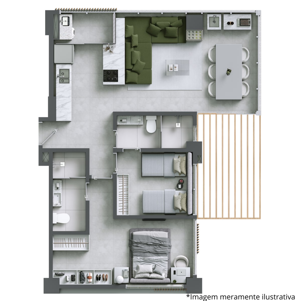 Planta Apartamento 69m² e 79m²