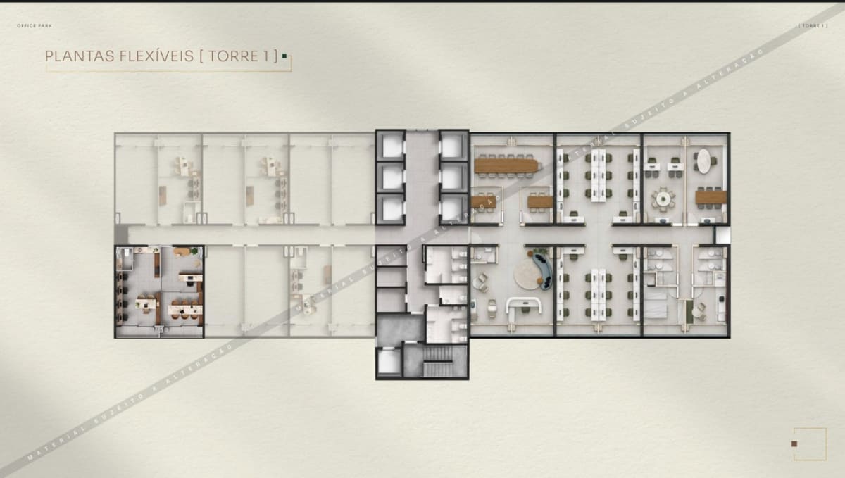 Plantas flexíveis das Torres 1, 2 e 3