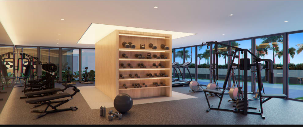 Fully equipped gym at Essenza Paiva