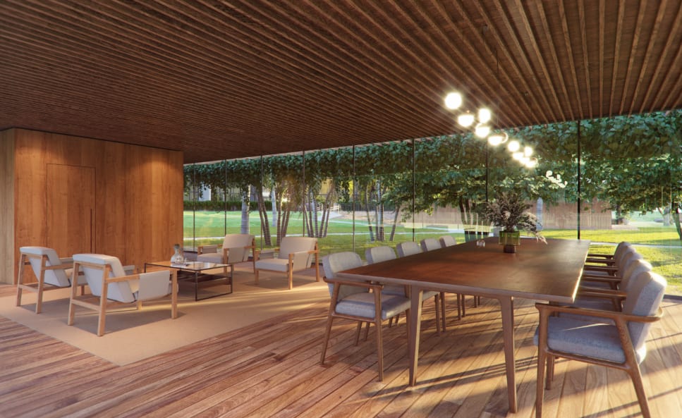 Covered gourmet space