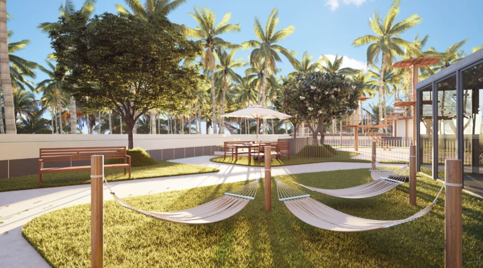 Hammock garden in the green area